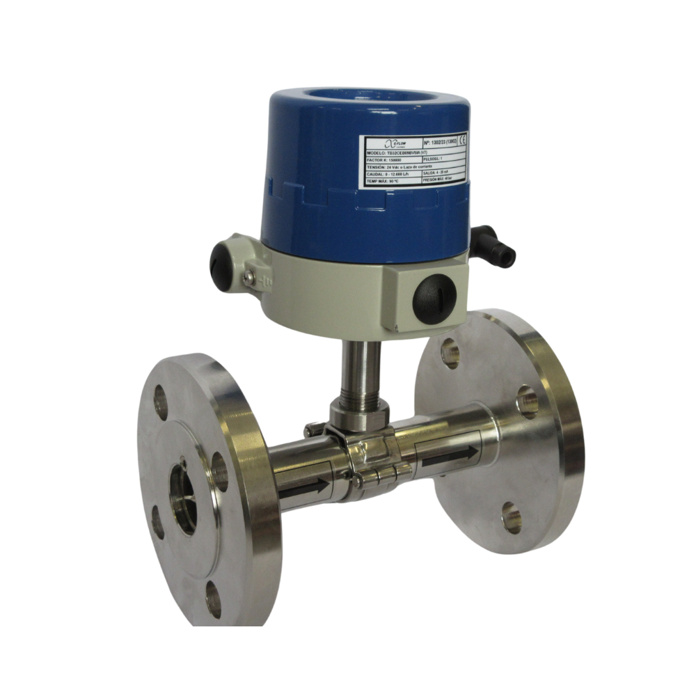 Turbine Flowmeter Stainless Steel Connection to Process DIN Flange (TB)