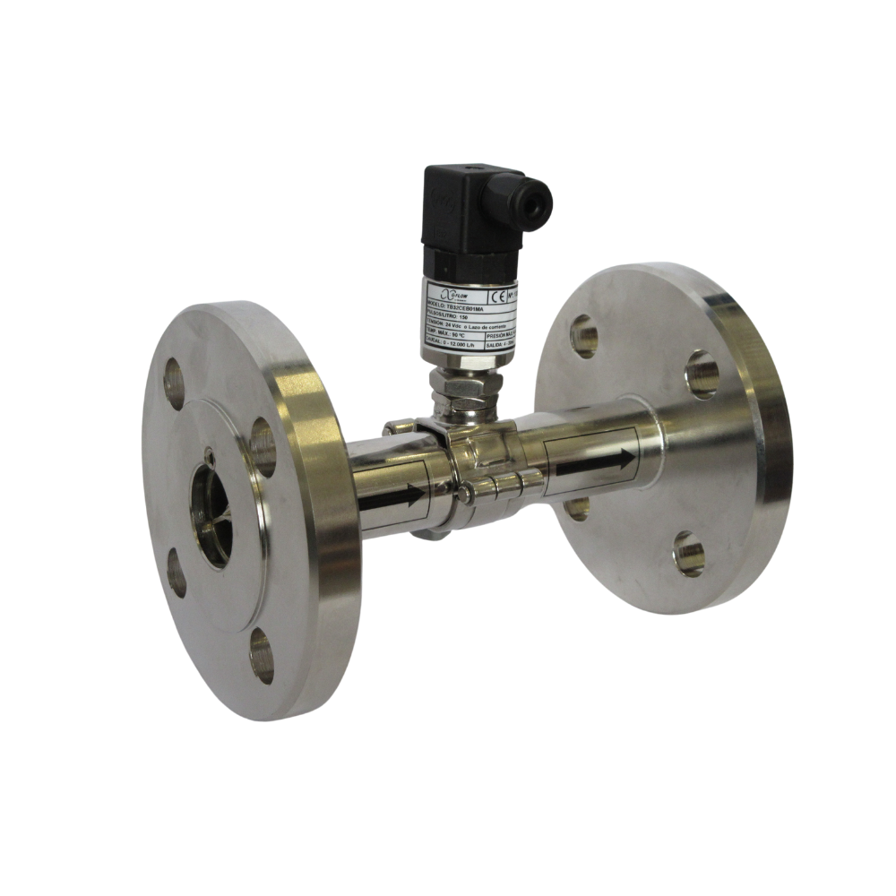 Turbine Flowmeter Stainless Steel Connection to Process DIN Flange (TB)