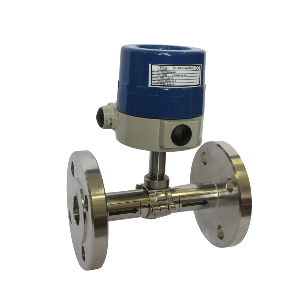 Turbine Flowmeter Stainless Steel Connection to Process DIN Flange (TB)