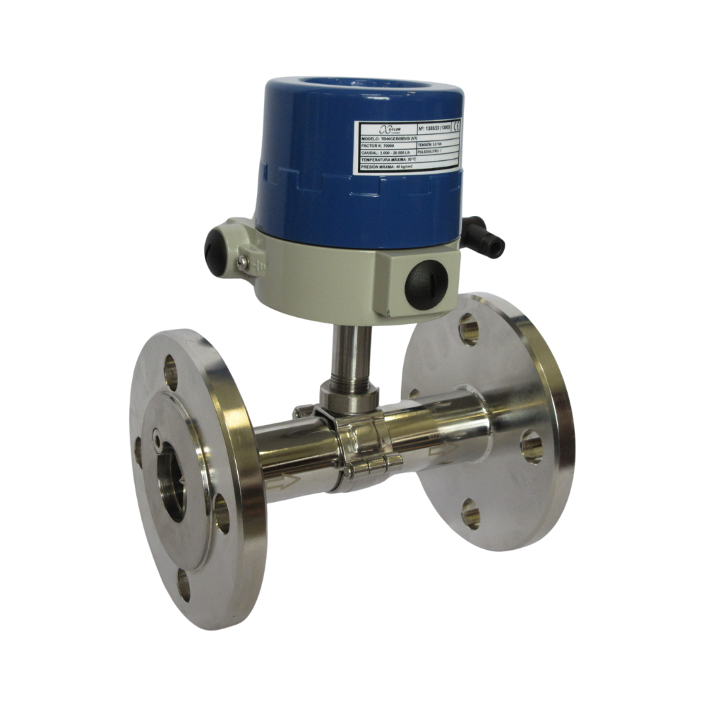 Turbine Flowmeter Stainless Steel Connection to Process DIN Flange (TB)