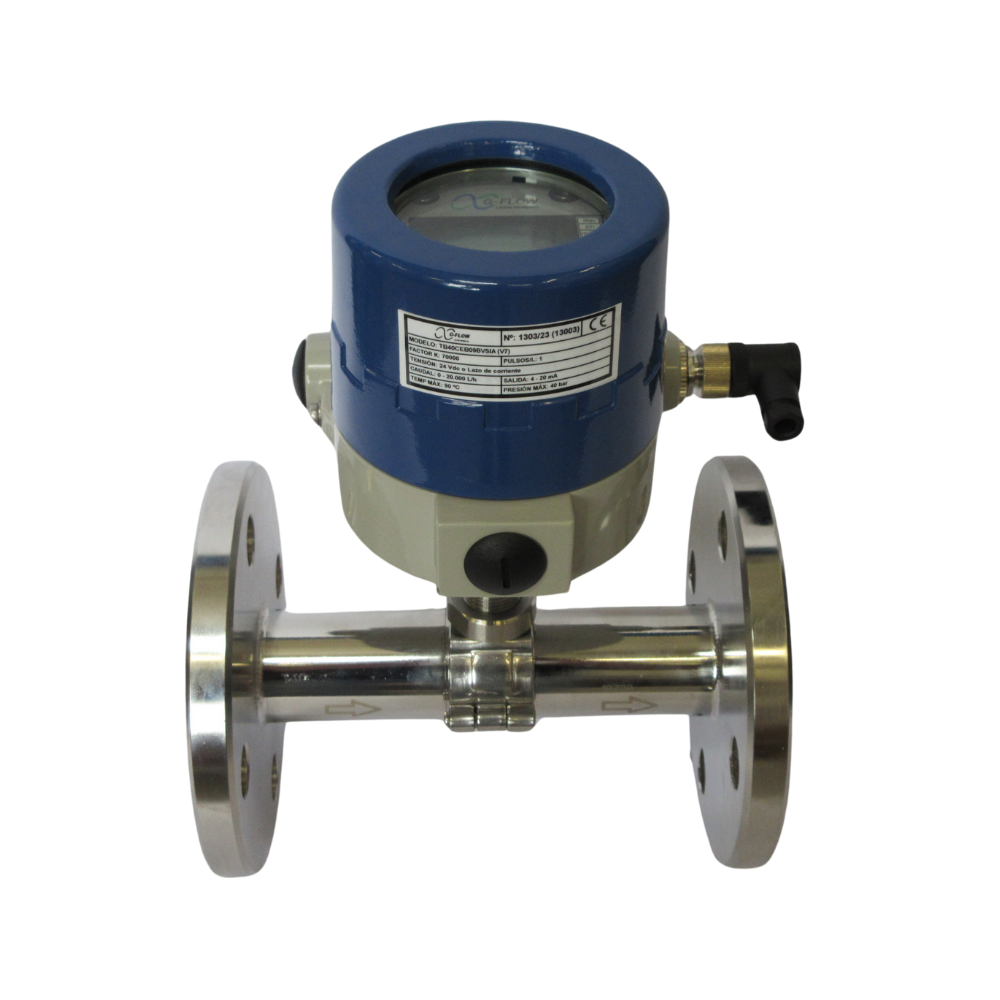 Turbine Flowmeter Stainless Steel Connection to Process DIN Flange (TB)