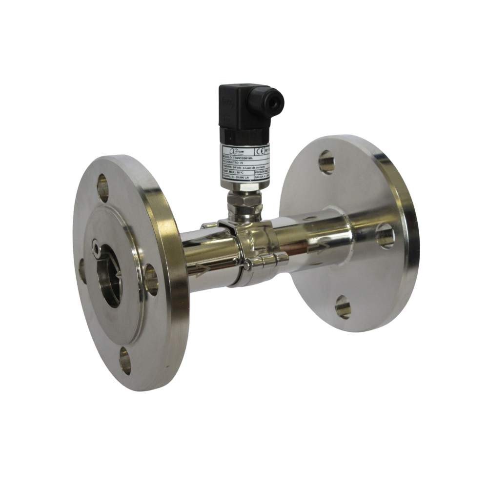 Turbine Flowmeter Stainless Steel Connection to Process DIN Flange (TB)
