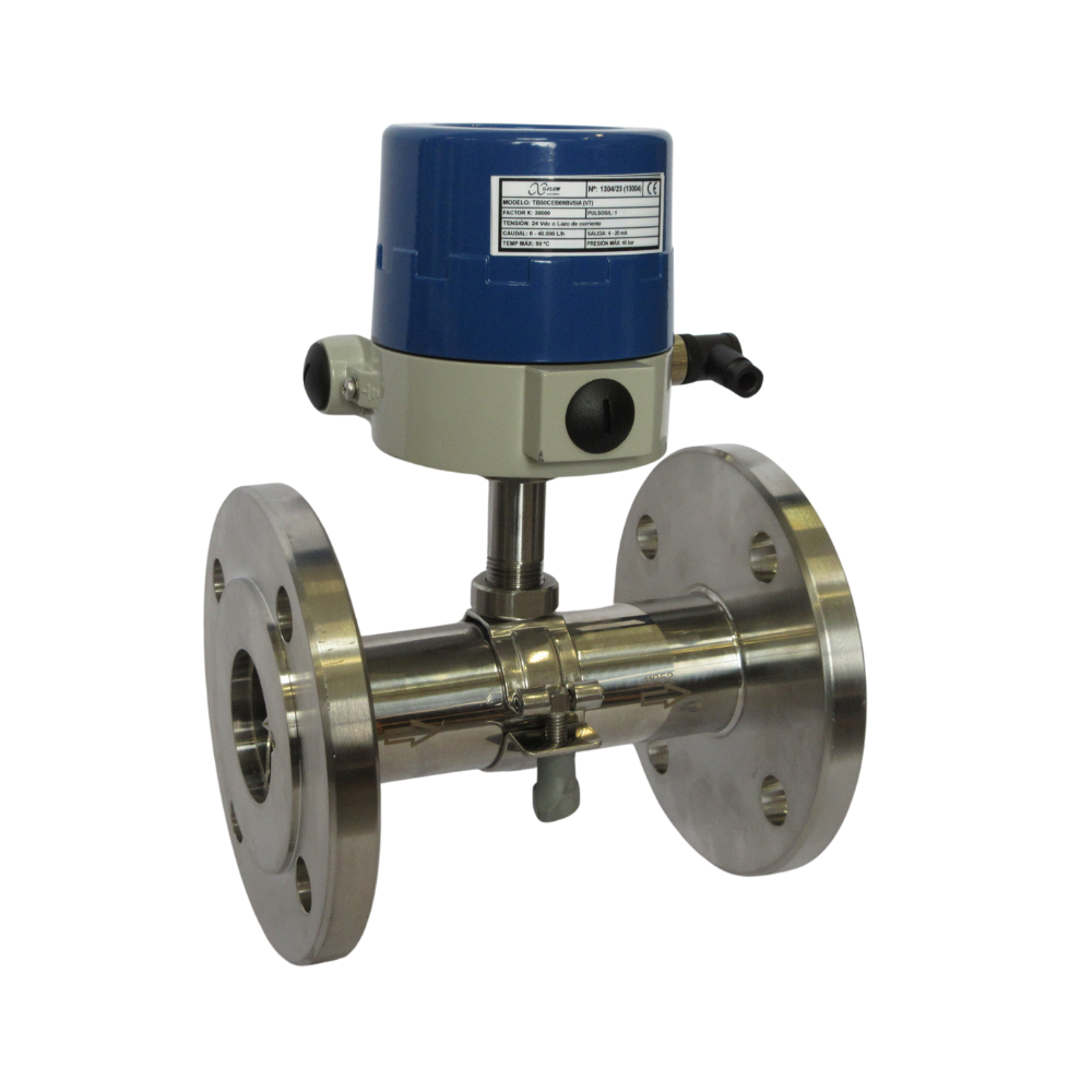 Turbine Flowmeter Stainless Steel Connection to Process DIN Flange (TB)