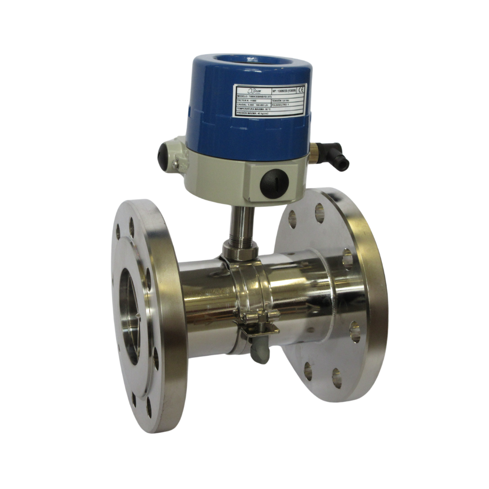 Turbine Flowmeter Stainless Steel Connection to Process DIN Flange (TB)