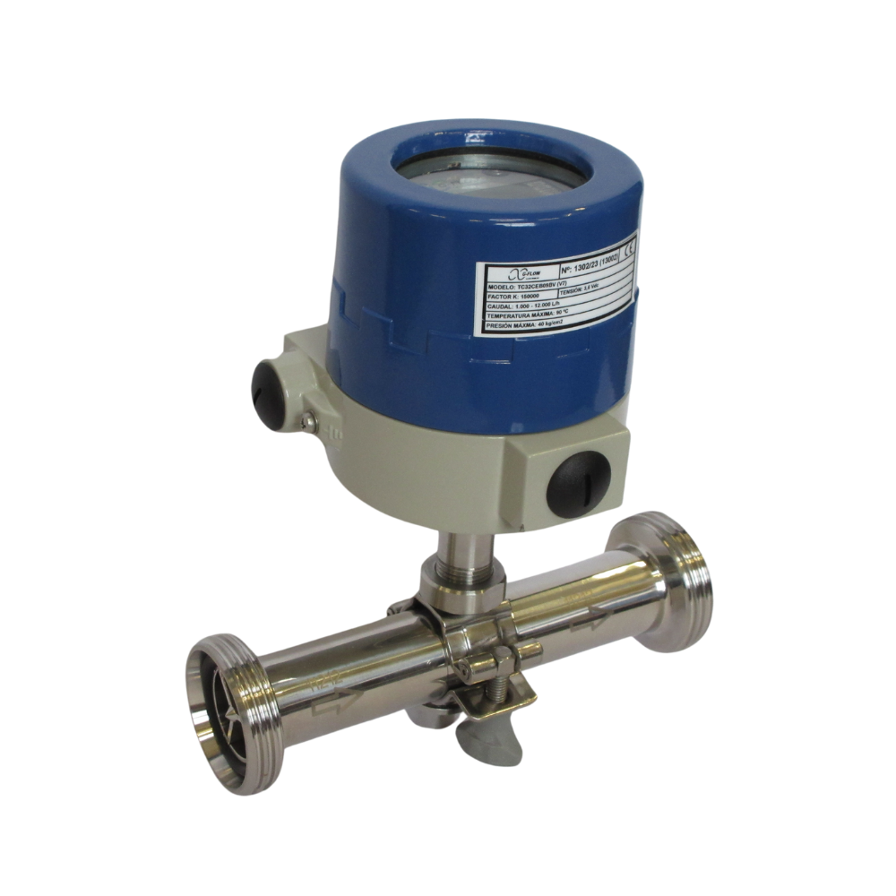 Turbine Flowmeter Stainless Steel Connection to Process Thread NW DIN 11851 (TC)