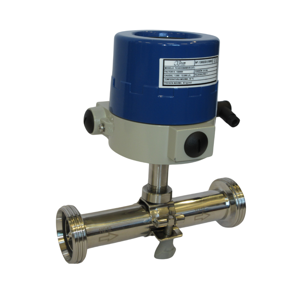 Turbine Flowmeter Stainless Steel Connection to Process Thread NW DIN 11851 (TC)