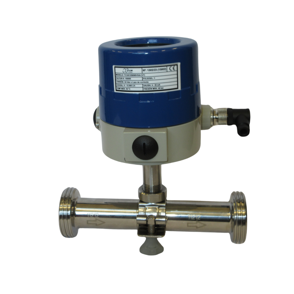 Turbine Flowmeter Stainless Steel Connection to Process Thread NW DIN 11851 (TC)