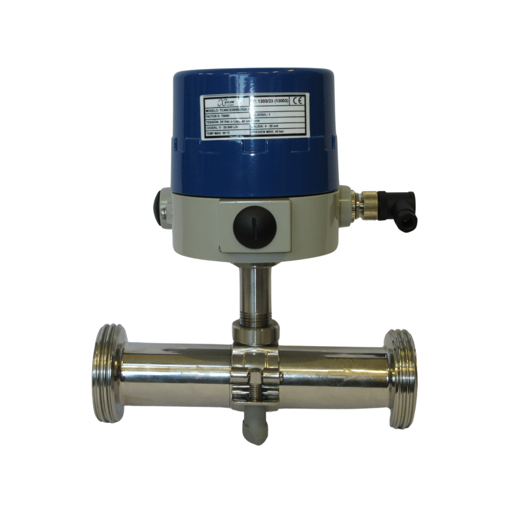 Turbine Flowmeter Stainless Steel Connection to Process Thread NW DIN 11851 (TC)