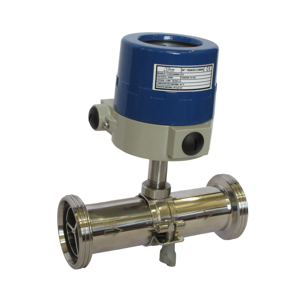 Turbine Flowmeter Stainless Steel Connection to Process Thread NW DIN 11851 (TC)