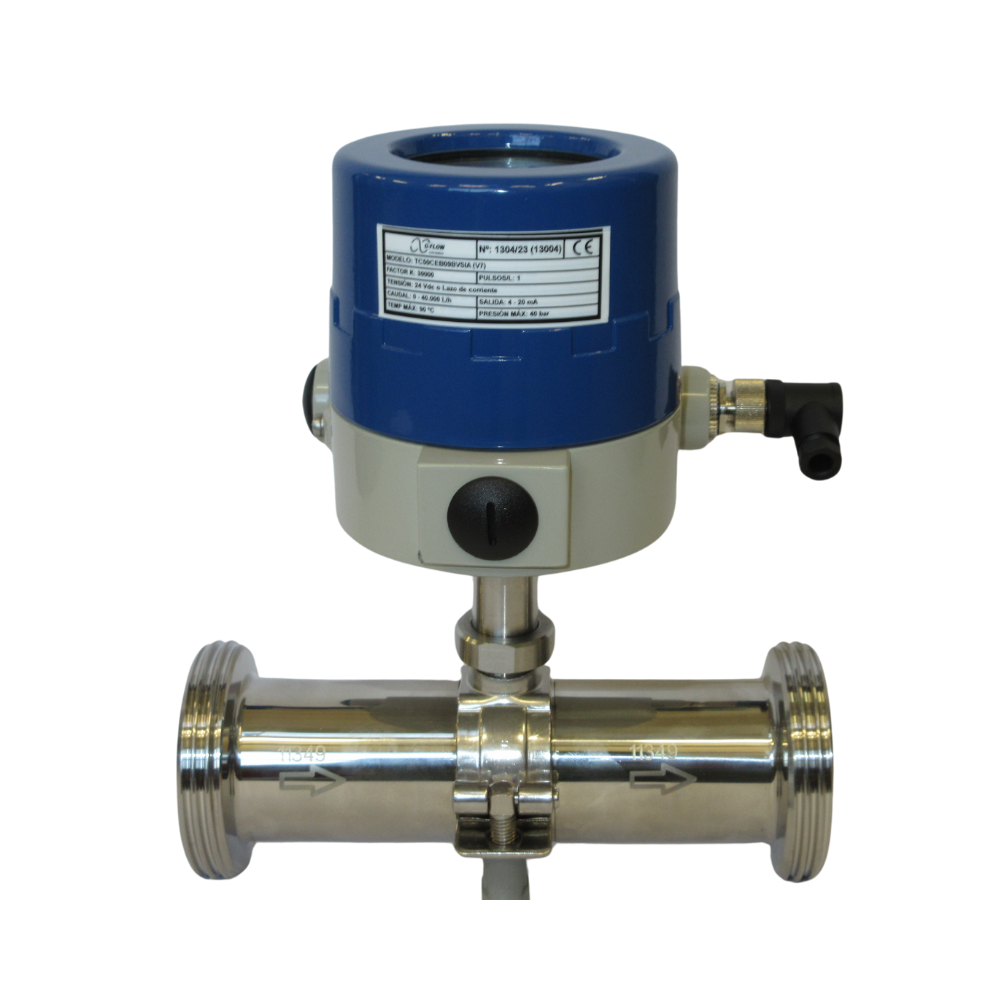 Turbine Flowmeter Stainless Steel Connection to Process Thread NW DIN 11851 (TC)