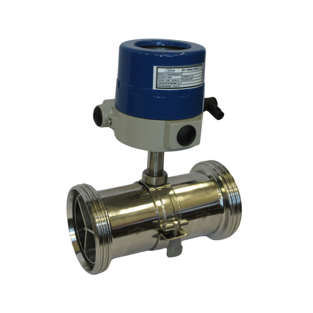 Turbine Flowmeter Stainless Steel Connection to Process Thread NW DIN 11851 (TC)