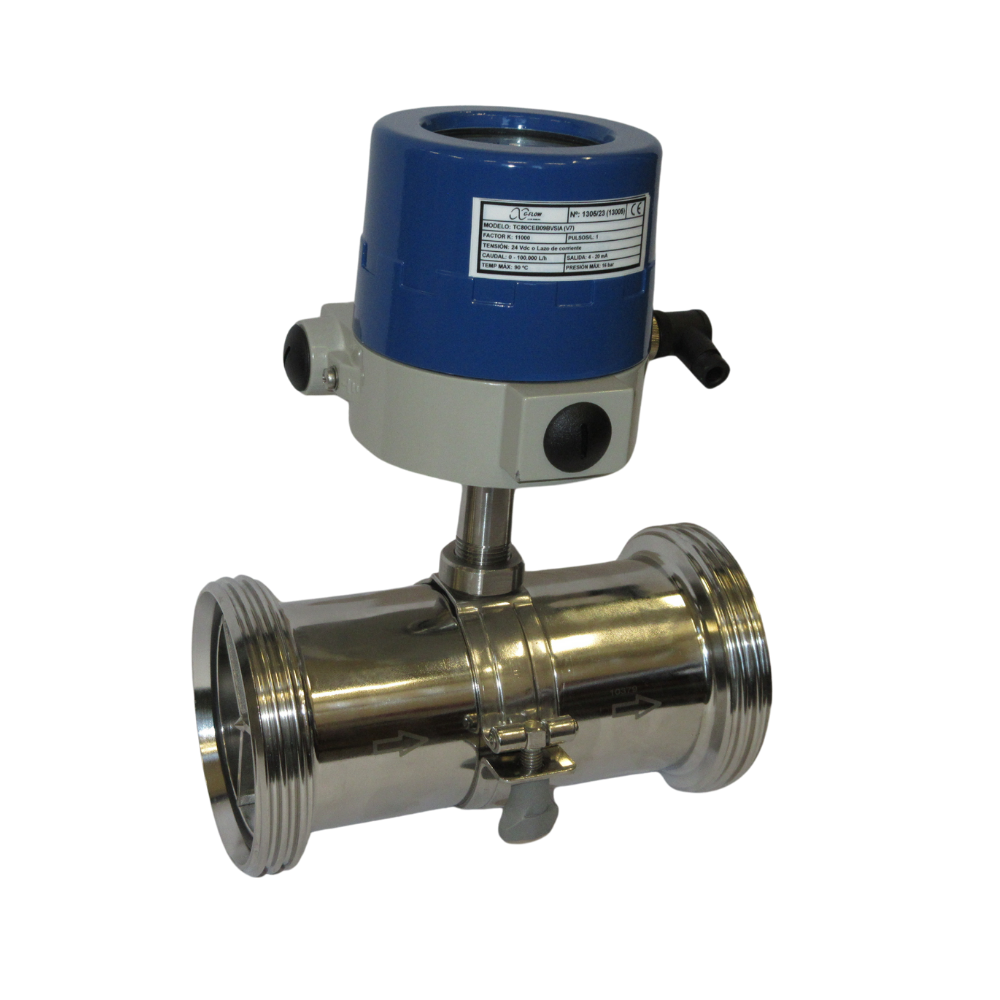 Turbine Flowmeter Stainless Steel Connection to Process Thread NW DIN 11851 (TC)