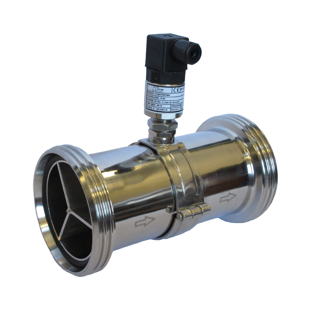 Turbine Flowmeter Stainless Steel Connection to Process Thread NW DIN 11851 (TC)